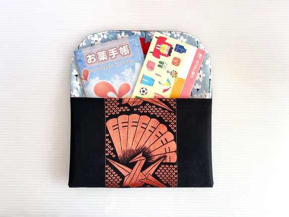 大人可愛いマルチケース帯リメイク御朱印帳入れパスポート入れ通帳入れお薬手帳入れ大人可愛いマルチケース送料込み5832 5枚目の画像