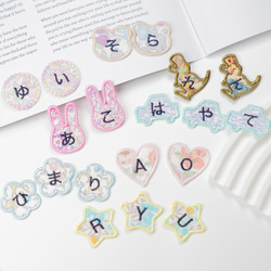 スワンワッペン ☆リバティ生地使用 アイロンワッペン ワッペン