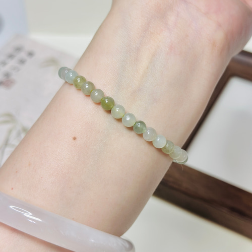 翡翠ブレスレット ミャンマーA貨氷翡翠 本翡翠ジェイド ブレスレット ブレスレット 元気