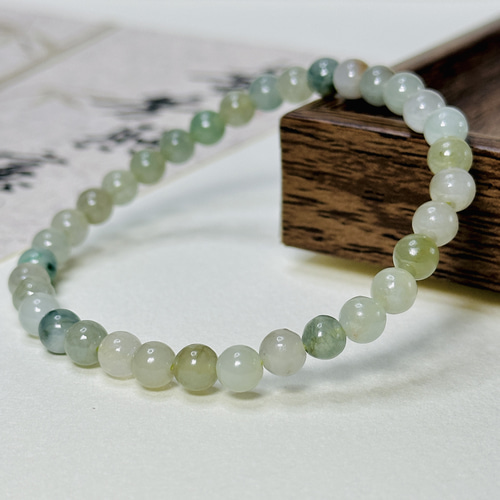 翡翠ブレスレット ミャンマーA貨氷翡翠 本翡翠ジェイド ブレスレット ブレスレット 元気