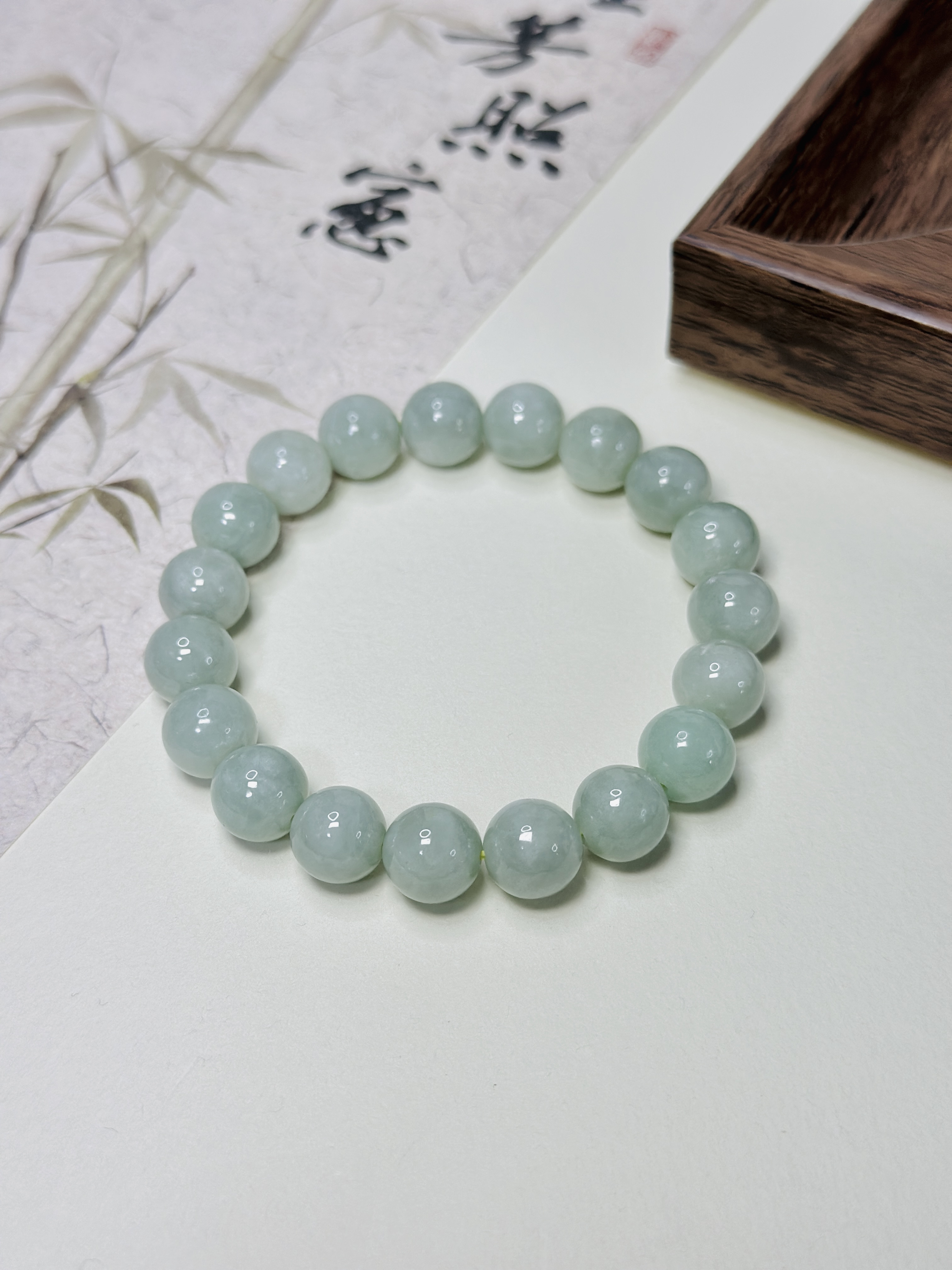 ミャンマーA貨翡翠 本翡翠ジェイド ブレスレット