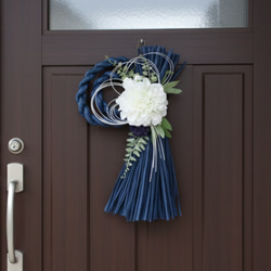 【専用】2025年お正月飾り ✼ しめ縄リース ✼ 飾り水引・リボン・タグ付き 赤リボンしめ縄リース2026 お正月飾り おしゃれ 赤 レッド ダリア 造花