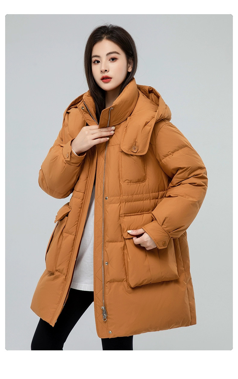 カーディガン トレーナー コート ジャケット 裏起毛 秋冬黒ふわふわ裏起毛ニットフード付きロングコート 受注制作 通勤