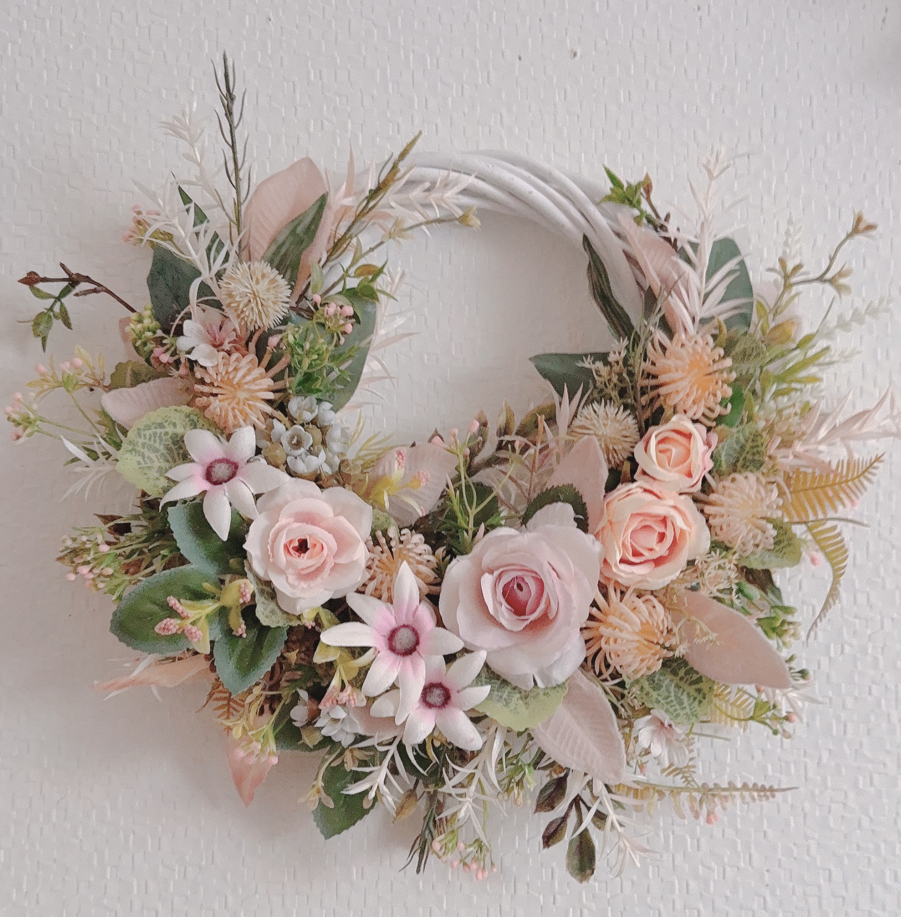 ❤️SALE❤️ピンクローズナチュラルガーデンリース