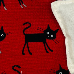 白 黒猫ちゃん ハンドメイド あずきカイロ ホットアイマスク