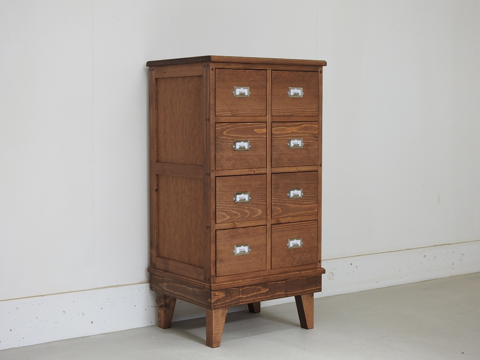 ・【現品販売】W45　引出し収納8杯(L4×2)　[チェスト　タンス　ドロワー　収納棚]