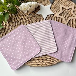 ♡ぽこぽこダブルガーゼのハート柄花びらスタイ♡ スタイ・よだれかけ