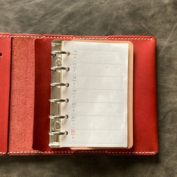 creema限定【mini6用・ヌメ革】ボールペン＆万年筆用下敷き ミニ６用 251113 3枚目の画像