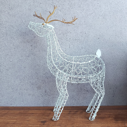 トナカイ 立体 ワイヤーアート 【2体セット】 3D ワイヤークラフト