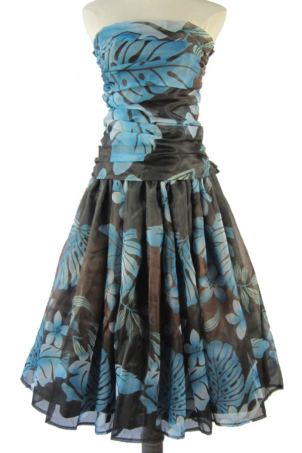 受注生産　オーダーメイド　パウスカート　チューブトップ　プリントオーガンジー nws00055