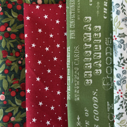 クリスマスSALE20％OFF！2025年！モダ！小さめ『クリスマス柄　30cm×27cm 5枚セット』～グリーン系②～ 3枚目の画像