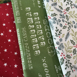 クリスマスSALE20％OFF！2025年！モダ！小さめ『クリスマス柄　30cm×27cm 5枚セット』～グリーン系②～ 5枚目の画像