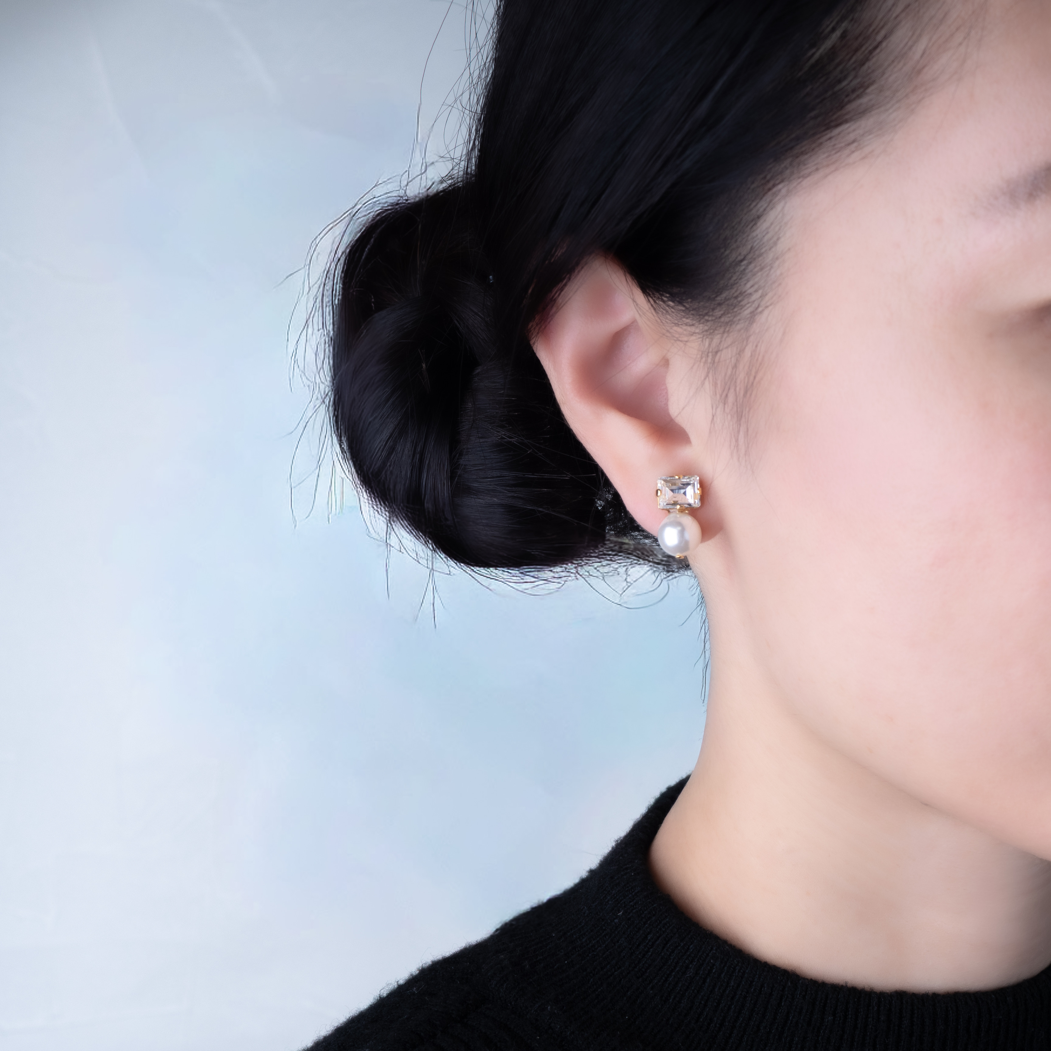 Creema限定 新春福袋2026〈梅〉横クリスタル×貝パール  アレルギー対応　サージカルステンレス　クリスマス