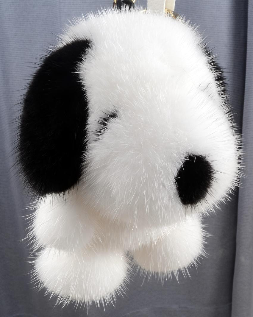 新品限定 イヌ★最高級ミンクファーバッグチャーム/キーホルダー 毛皮ファー