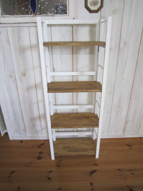 簡単折り畳み式BOOKシエルフ（本棚）道具無しで折り畳み飾り棚シリーズの2トーン仕上