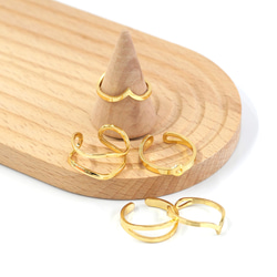 ejr140【1個】13-15号対応 ハートラインリング ｜真鍮製・日本製・低金属アレルギー対応 8枚目の画像