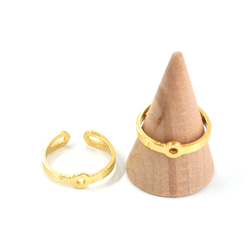 ejr139【1個】13-15号対応 小さな穴付きリング ｜真鍮製・日本製・低金属アレルギー対応 2枚目の画像