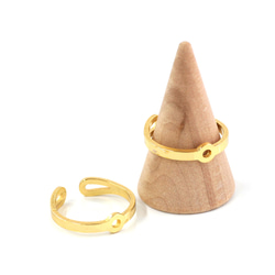 ejr139【1個】13-15号対応 小さな穴付きリング ｜真鍮製・日本製・低金属アレルギー対応 1枚目の画像