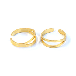 ejr138【1個】13-15号対応 ダブルラインリング ｜真鍮製・日本製・低金属アレルギー対応 ejr138 5枚目の画像