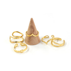 ejr138【1個】13-15号対応 ダブルラインリング ｜真鍮製・日本製・低金属アレルギー対応 ejr138 8枚目の画像