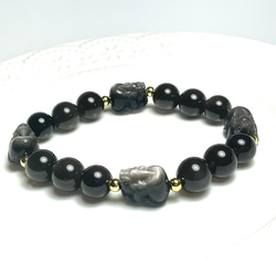 久々の水晶と瑪瑙の共生の一眼天珠のペンダントネックレス①