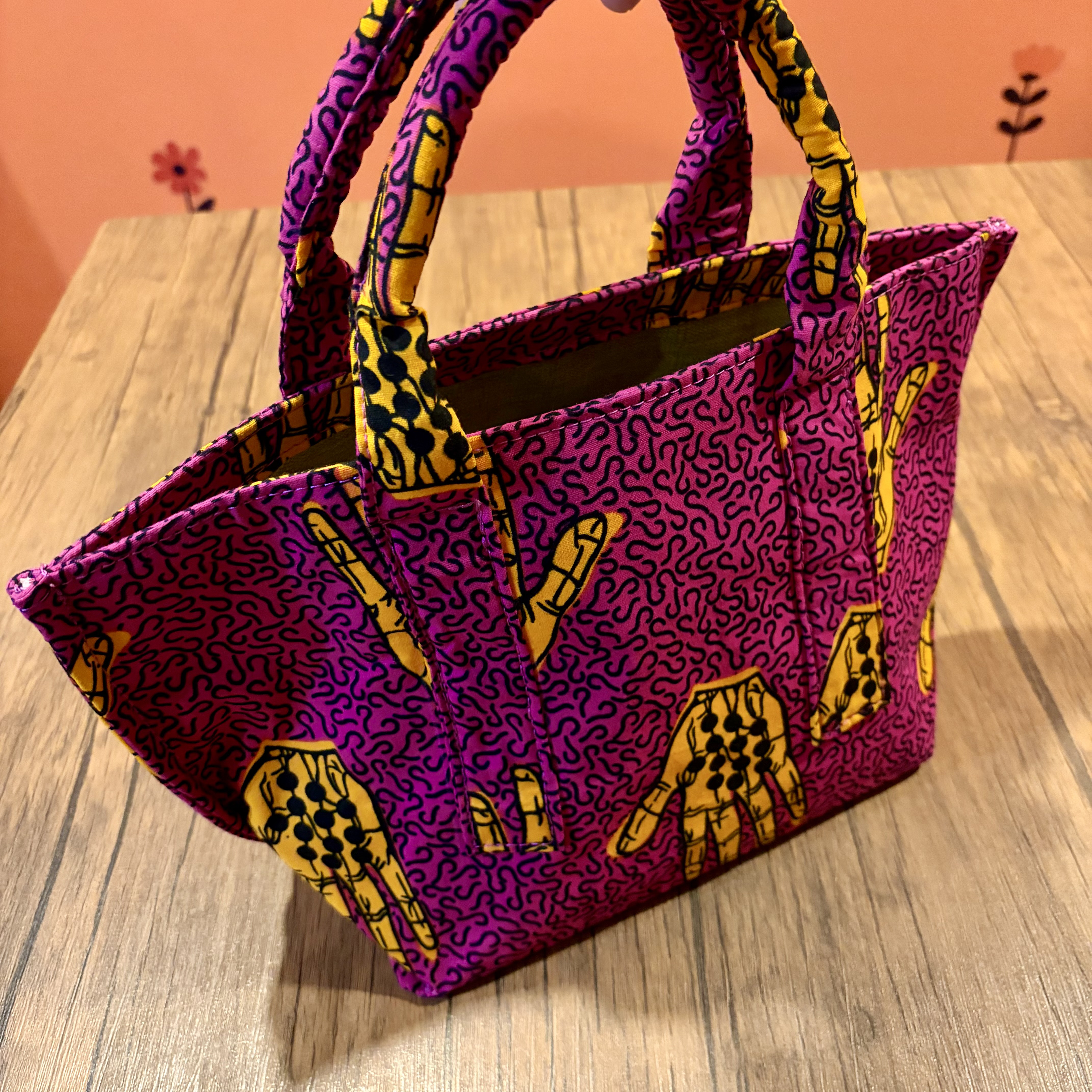 アフリカンファブリック トートバッグ ハンドメイド