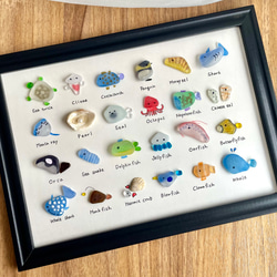 シーグラスアート☆No157 図鑑 ギフト プレゼント 水族館 ヒーリング