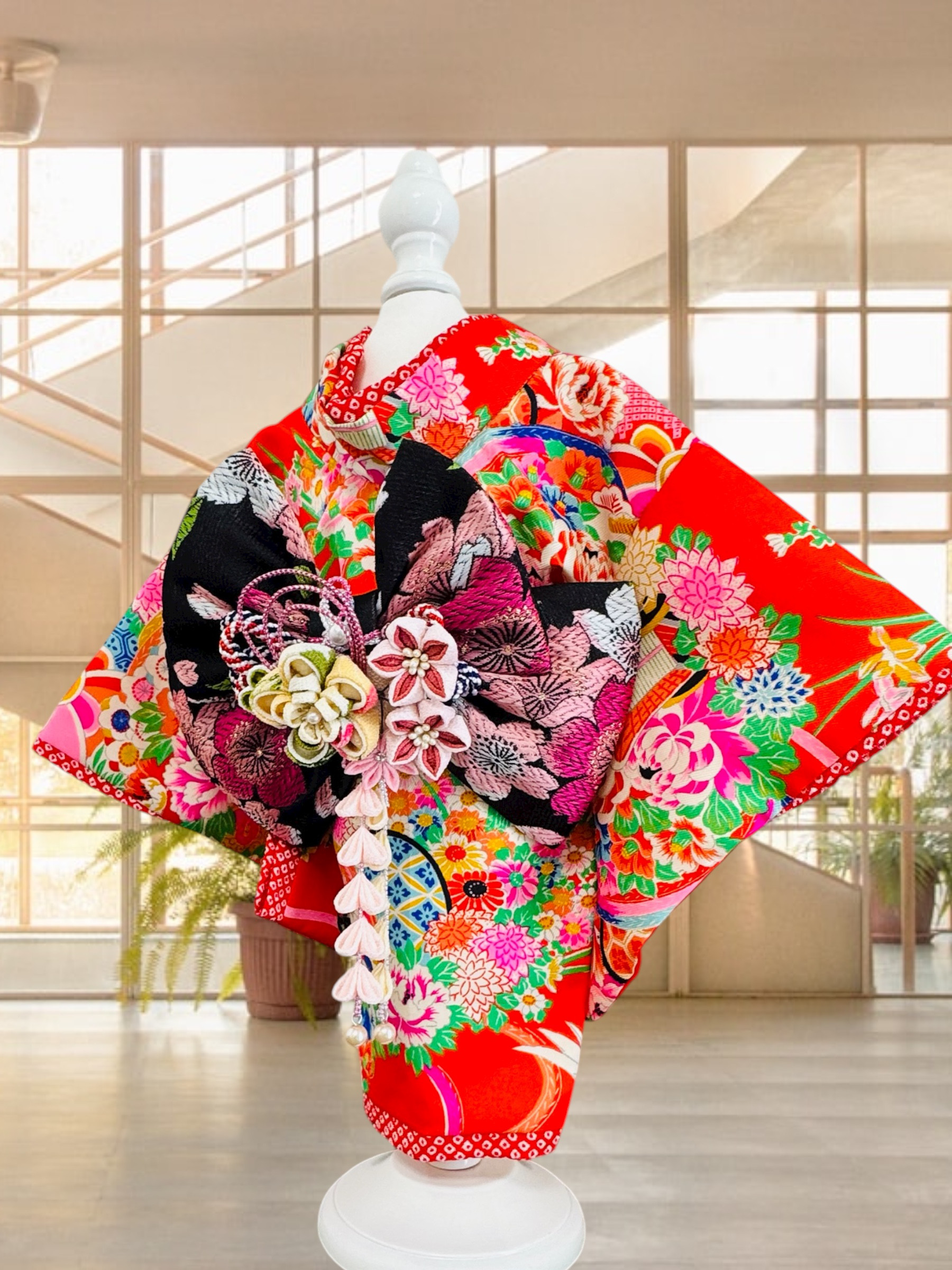 犬服/猫服　晴れ着　京友禅  振袖スタイル　普通丈 [K2506]