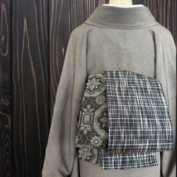 *着物反物*　西陣と大島紬　大人の兵児帯　半幅帯　長尺470cm　ハンドメイド 着物反物* 大島紬菊と江戸小紋 大人の兵児帯 半幅帯 長尺475cm - メルカリ