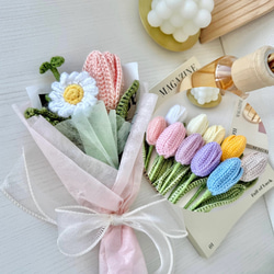 かぎ針編みのバラのブーケ』 編み物 枯れない花 ブーケ 花束 毛糸