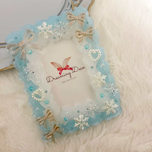 キラキラ雪のホイップデコ トレカケース カードケース 硬質ケース B8サイズ 推し活に♡ 2枚目の画像