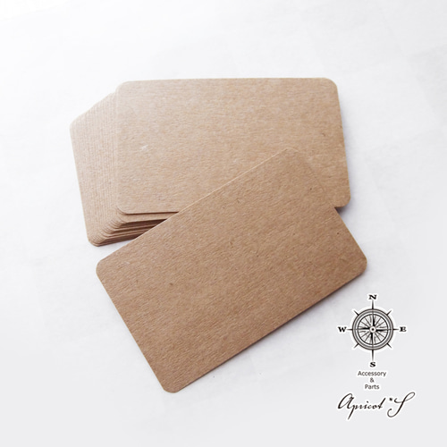 20枚セット】アクセサリー用 台紙 無地 /メッセージカード（クラフト紙