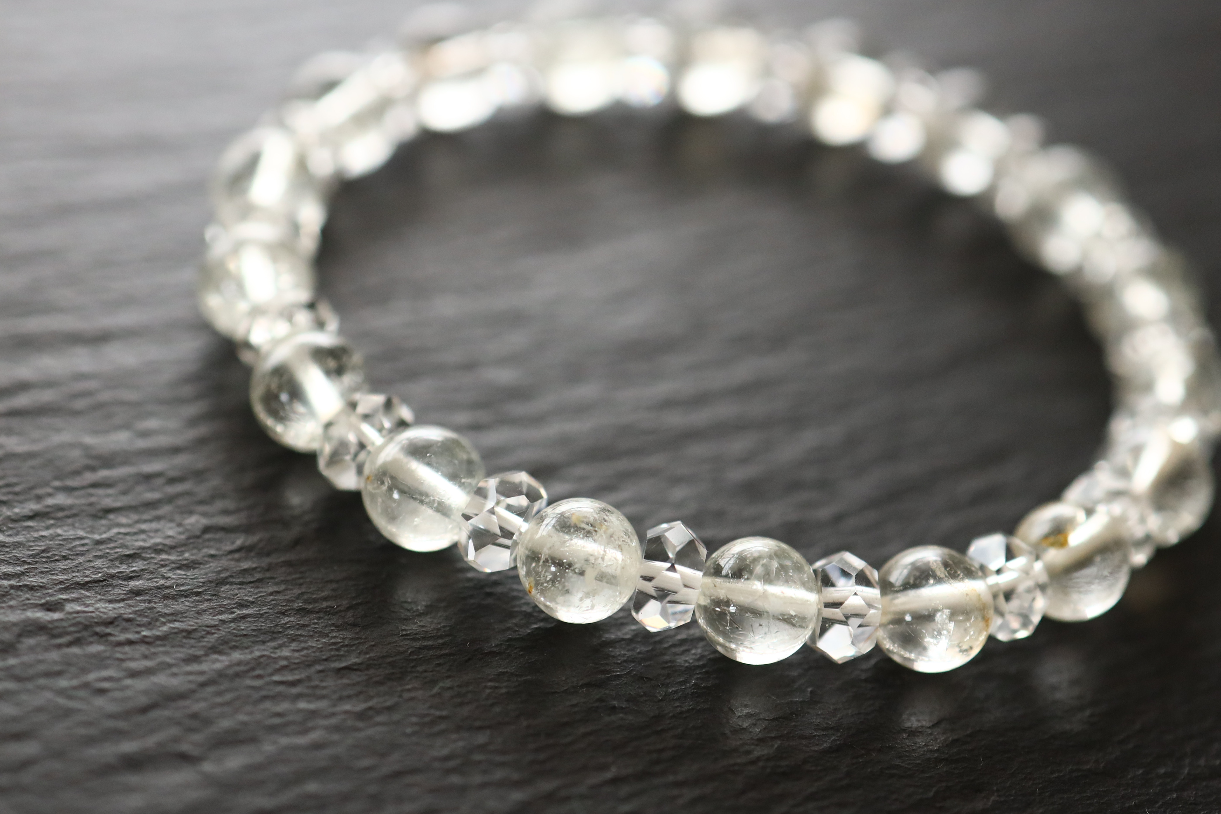 …☆スーパープレミアムブレス☆幻の天然ベリル☆ヒマラヤンベリル：7ミリ＆水晶☆天然石ブレスレット☆…