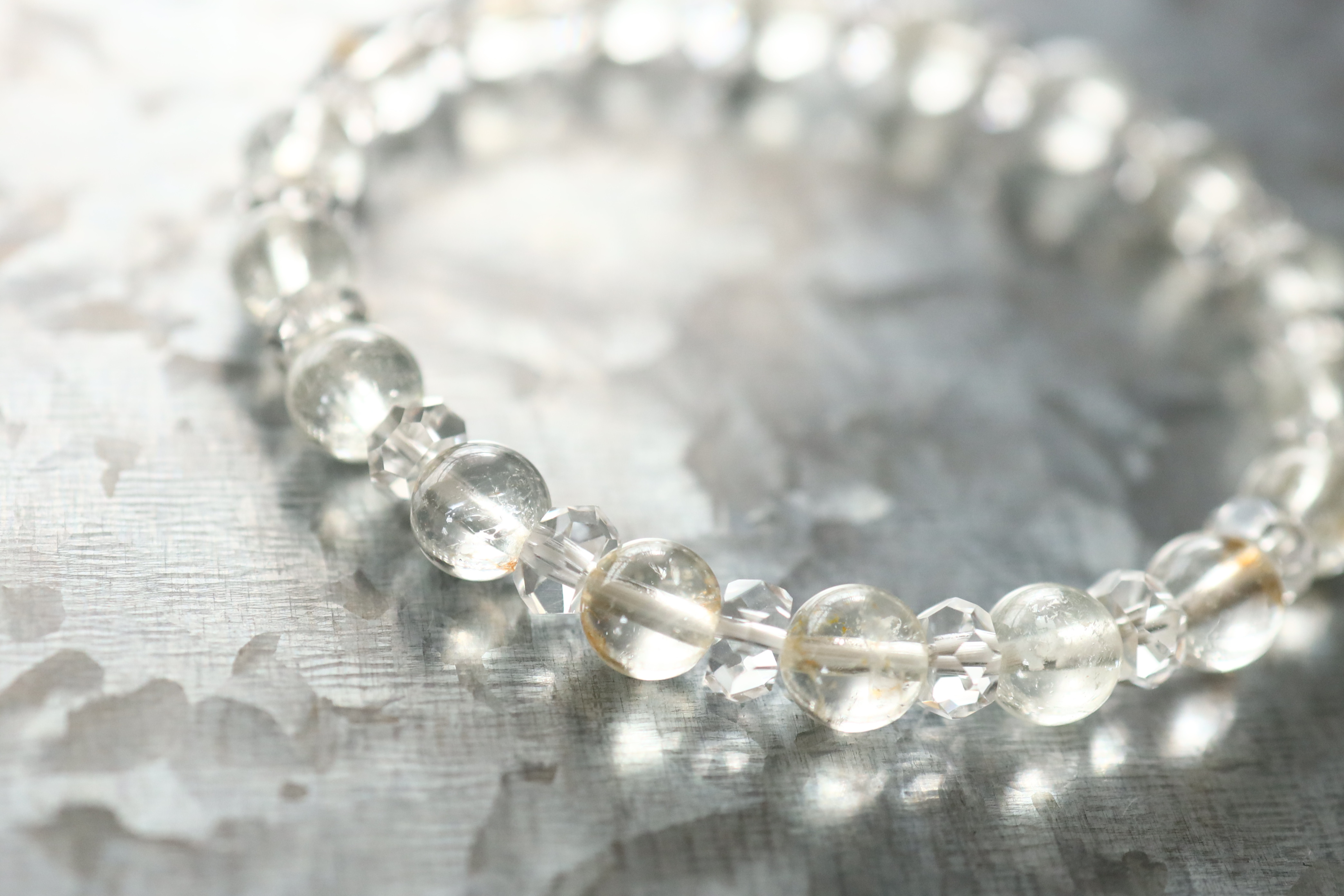 …☆スーパープレミアムブレス☆幻の天然ベリル☆ヒマラヤンベリル：7ミリ＆水晶☆天然石ブレスレット☆…