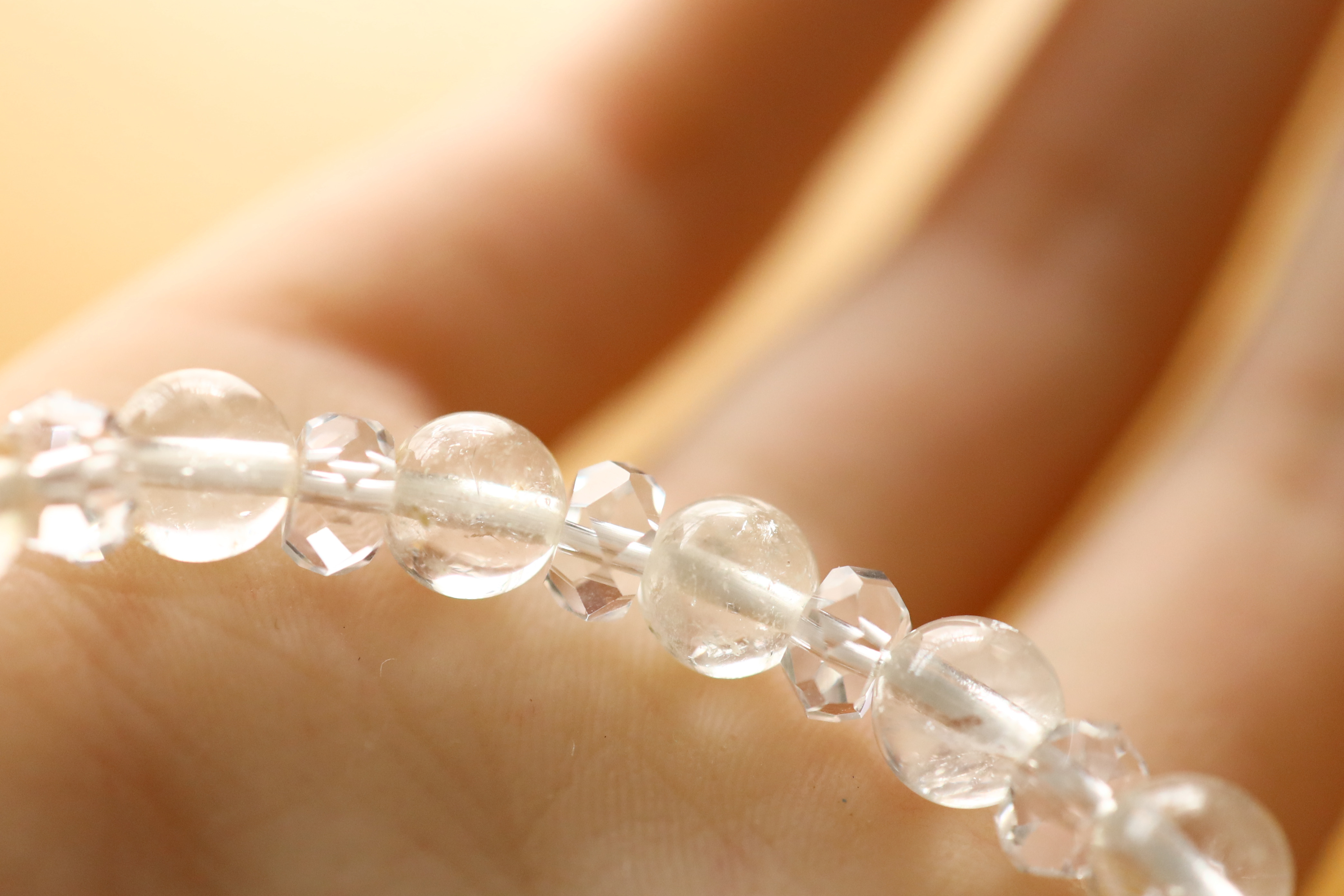 …☆スーパープレミアムブレス☆幻の天然ベリル☆ヒマラヤンベリル：7ミリ＆水晶☆天然石ブレスレット☆…