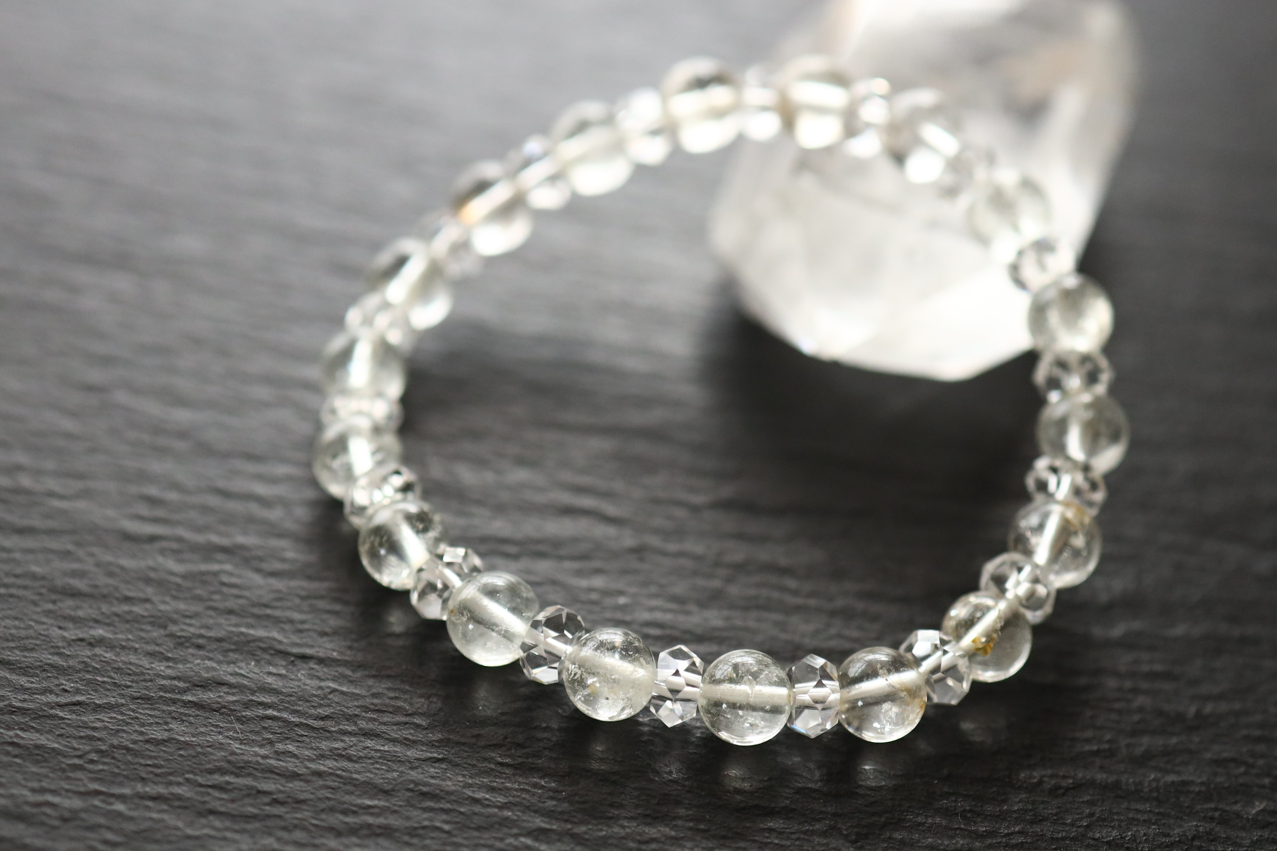 …☆スーパープレミアムブレス☆幻の天然ベリル☆ヒマラヤンベリル：7ミリ＆水晶☆天然石ブレスレット☆…