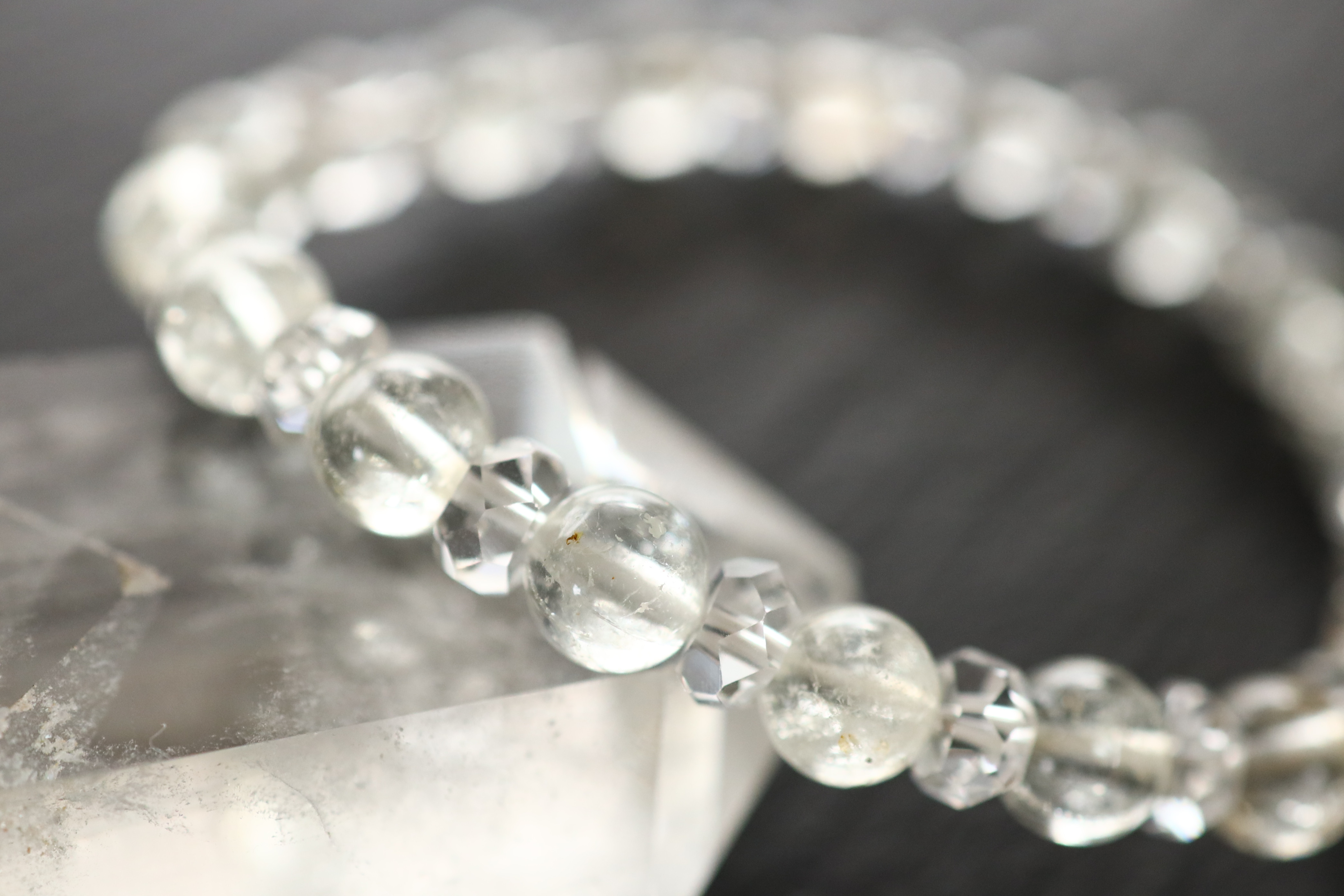 …☆スーパープレミアムブレス☆幻の天然ベリル☆ヒマラヤンベリル：7ミリ＆水晶☆天然石ブレスレット☆…