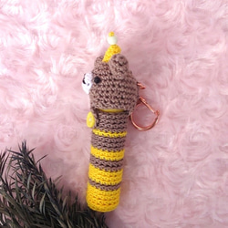 限定 【送料無料】 ぱーていくまちゃん　リップケース バックチャーム 2枚目の画像