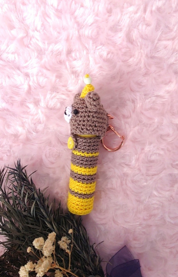 限定 【送料無料】 ぱーていくまちゃん　リップケース バックチャーム 2枚目の画像