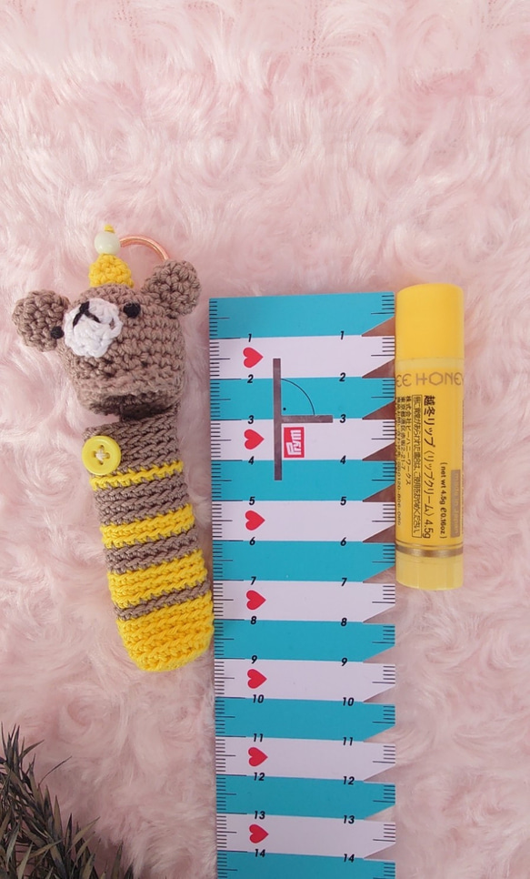 限定 【送料無料】 ぱーていくまちゃん　リップケース バックチャーム 5枚目の画像