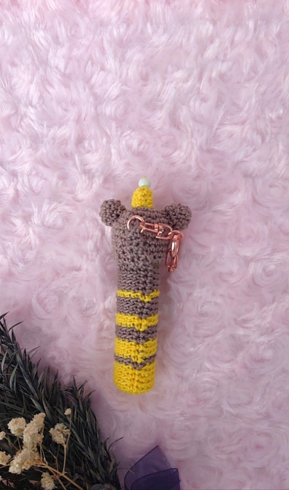 限定 【送料無料】 ぱーていくまちゃん　リップケース バックチャーム 3枚目の画像