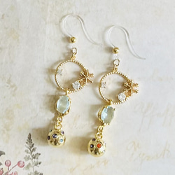 【限定♡】オーナメントボール＆雪の結晶ピアス・金 2枚目の画像