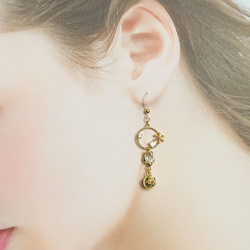 【限定♡】オーナメントボール＆雪の結晶ピアス・金 3枚目の画像