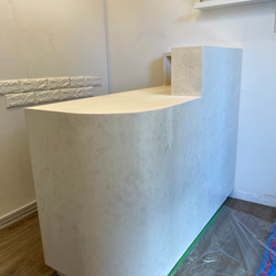 ワイド90  石っぽいアールカウンター　レジカウンター 1枚目の画像