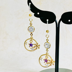 【限定♡】雪舞う聖夜のピアス 1枚目の画像