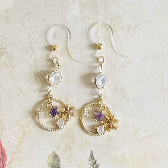 【限定♡】雪舞う聖夜のピアス 2枚目の画像