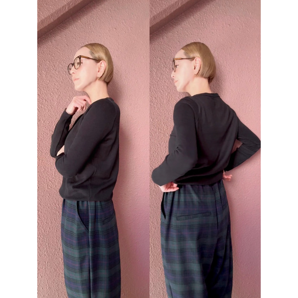 RATA❤️選擇你的褲長❤️超保暖隔熱❤️修身顯瘦褲，收腰設計❤️高品質彈性布料❤️BE格子圖案 第11張的照片