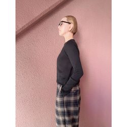 RATA❤️選擇你的褲長❤️超保暖隔熱❤️修身顯瘦褲，收腰設計❤️高品質彈性布料❤️BE格子圖案 第7張的照片