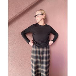 RATA❤️選擇你的褲長❤️超保暖隔熱❤️修身顯瘦褲，收腰設計❤️高品質彈性布料❤️BE格子圖案 第8張的照片