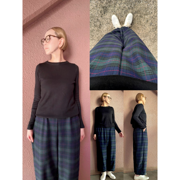 RATA❤️選擇你的褲長❤️超保暖隔熱❤️修身顯瘦褲，收腰設計❤️高品質彈性布料❤️BE格子圖案 第10張的照片